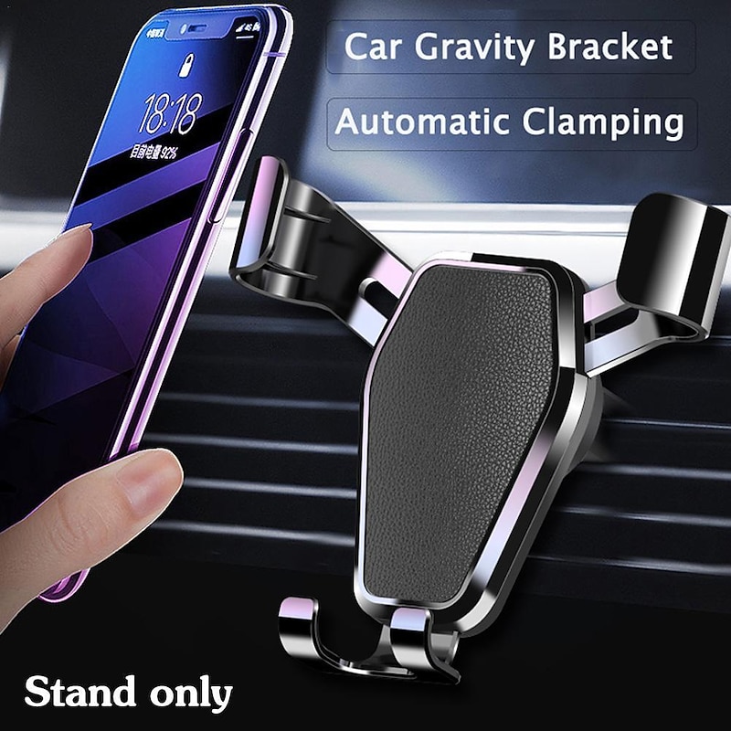 Car Mobile Phone Navigation Bracket Gravity Phone Holder Air Vent Hook Clip for iPhone 14 13Pro Max Cellhone Stand In Car Mount GPS Support Xiaomi Samsung2