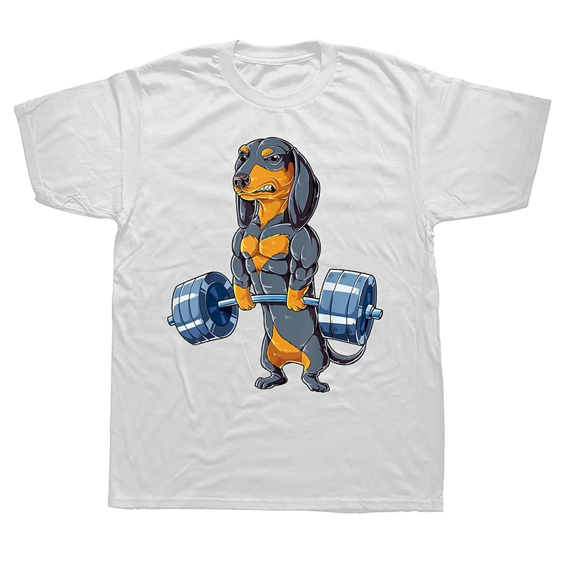 Animal Dog Dachshund T-shirt Print Street Style For Couple's Men's Women's Adults' Hot Stamping Casual Daily4