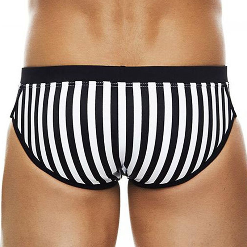 Men's Swimwear Swim Shorts Shorts Swim Briefs Print Stripe Comfort Breathable Outdoor Daily Going out Sports Hawaiian Black3
