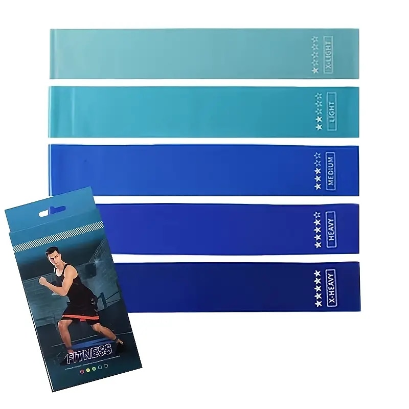 5pcs/set Different Stretch Band Resistance Tape For Exercise Workout Fitness2