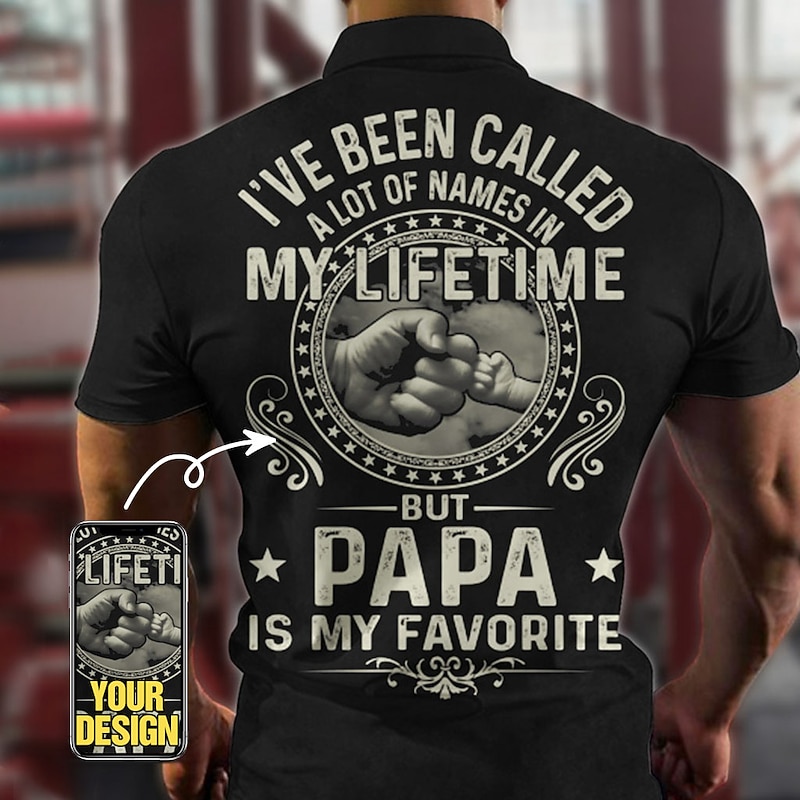 Father's Day Custom T Shirt for Dad Grandpa Gifts Add Your Own Photo Customized Shirts Personalized All Over Print Men's Tee2