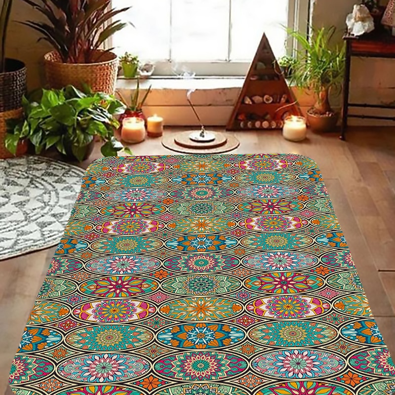 Bohemian Floor Mat Anti-Slip Door Mat Hallway Carpets Area Rugs Washable for Bedroom Living Room Kitchen Bathroom3