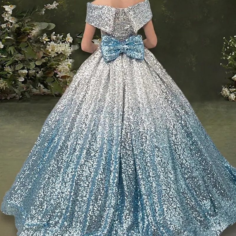 Kids Girls' Party Dress Solid Color Sleeveless Performance Mesh Princess Sweet Mesh Mid-Calf Sheath Dress Tulle Dress Summer Spring Fall 2-12 Years Blue Sky Blue3