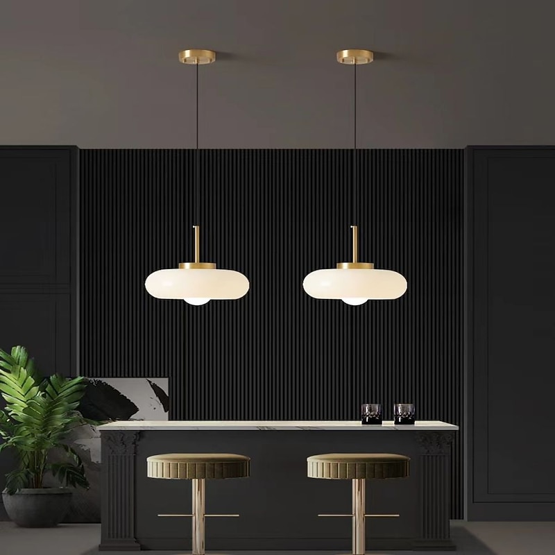 LED Pendant Light Glass Copper 28cm Unique Chandelier for Dining Room Bedroom Cord Adjustable4