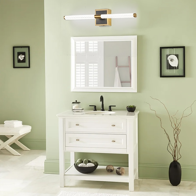 Mirror Front Lamp LED Bathroom Strip Wall Lamp Living Room Stair Aisle Lamp Bronze Tube Bedroom Bedside Lamp2