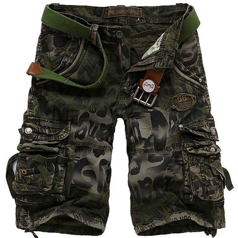Men's Tactical Shorts Cargo Shorts Camo Shorts 6 Pocket Camouflage Comfort Wearable Casual Daily Holiday Vintage Sports Army Green Blue3