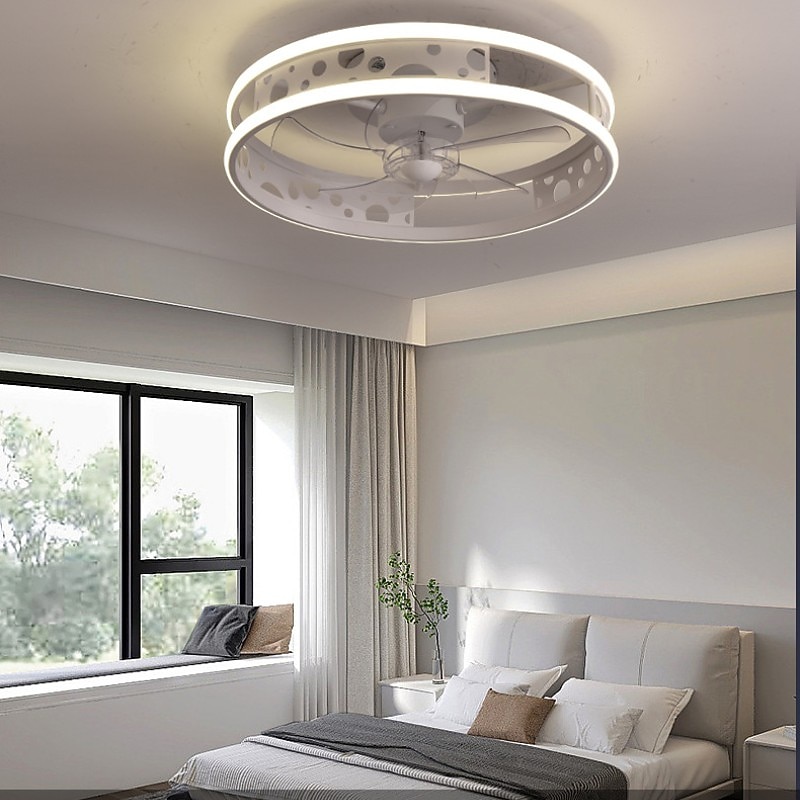 Ceiling Fans with Lights Dimmable with Remote Control Flush Mount Indoor Ceiling Fan,15.6" Smart 3 Colors 6 Speeds Reversible2