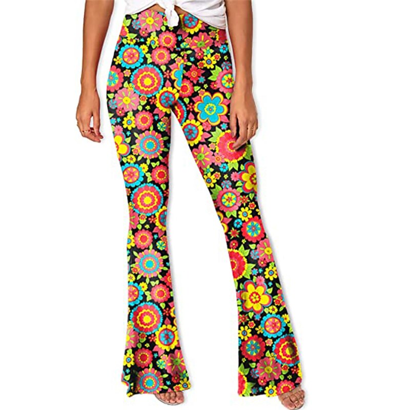 Retro Vintage 1960s 1970s Trousers Funk Bell Bottom Pants Hippie Fancy Dress Women's Daily Wear Pride Parade Pride Month Adults' Pants