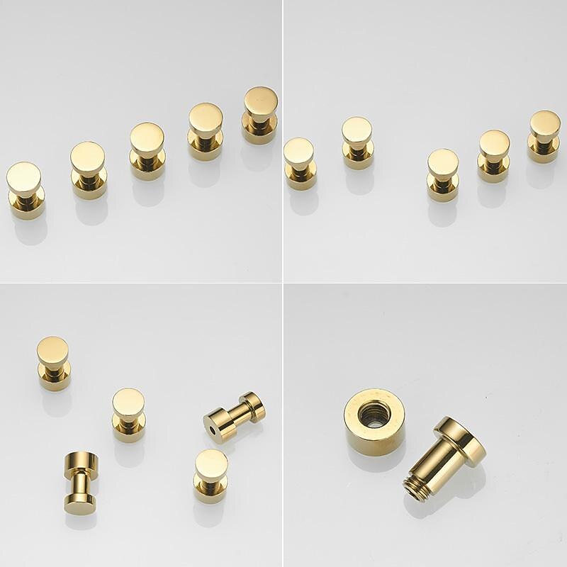 Wall Hooks for Coats,Brass Wall Mounted Bathroom Towel Hooks Robe Hooks 3PCS/5PCS(Golden)2