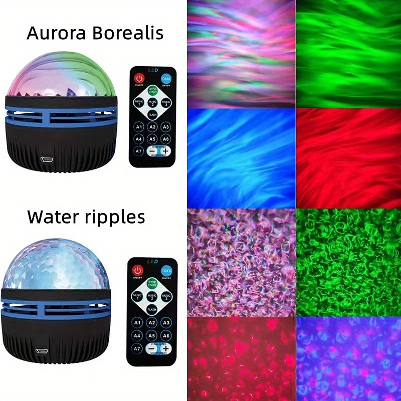 LED Starry Sky Projection Light Mini Remote Control Projector USB Plug-in Colorful Atmosphere Small Night Light4