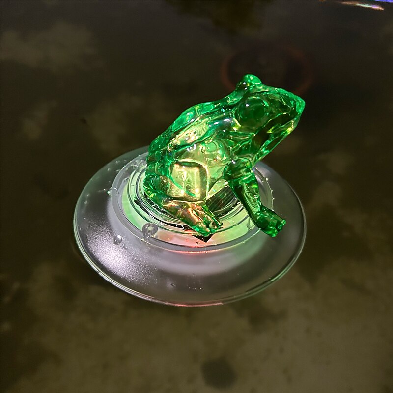 Solar LED Float Lotus Frog Lamp RGB Color Change Outdoor Garden Pool Light Decor Underwater Light Swimming Pool Solar Landscape Light4