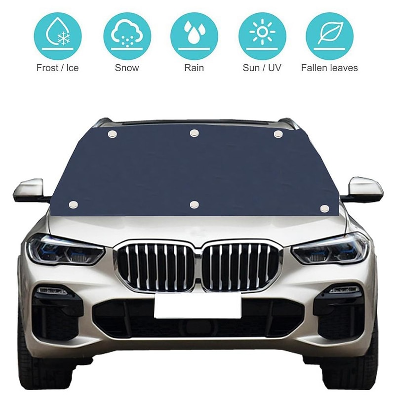 StarFire 210*120cm Magnetic Car Sun Shade Protector Auto Front Window Sunshade Cover Car Windshield Sunshade Protector Car Accessories