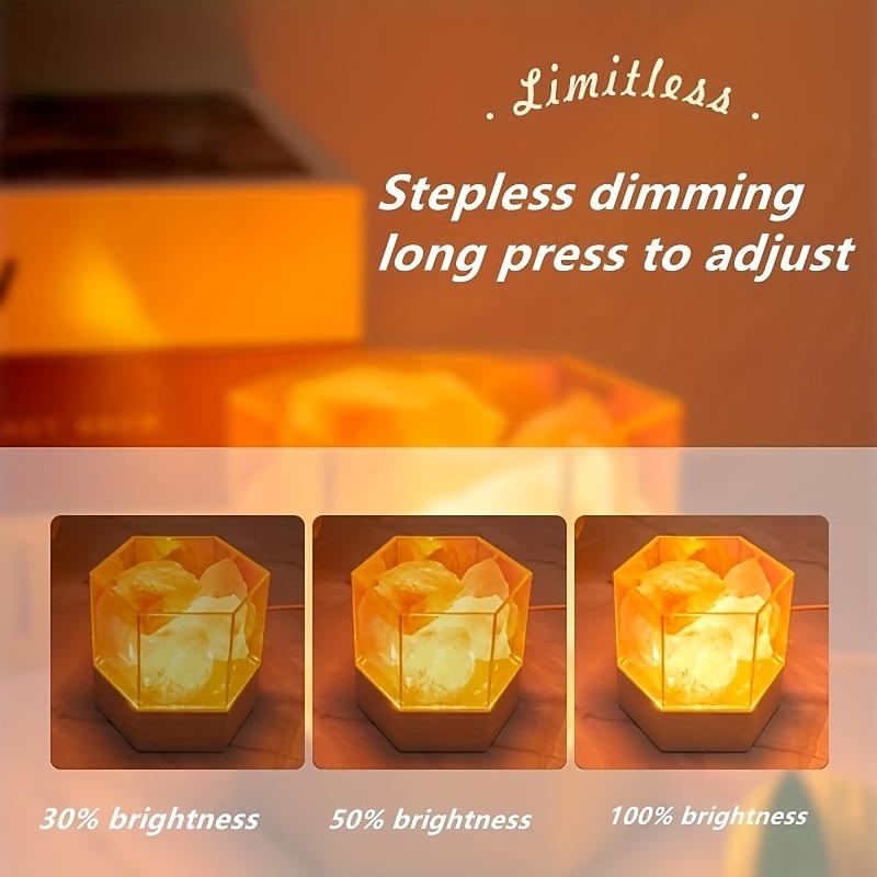 Himalayan Salt Lamp Natural Crystal Salt Rock Lamp for Warm Peaceful and Romantic Night Light Modern Healthy Decorative Indoor Home Lighting2