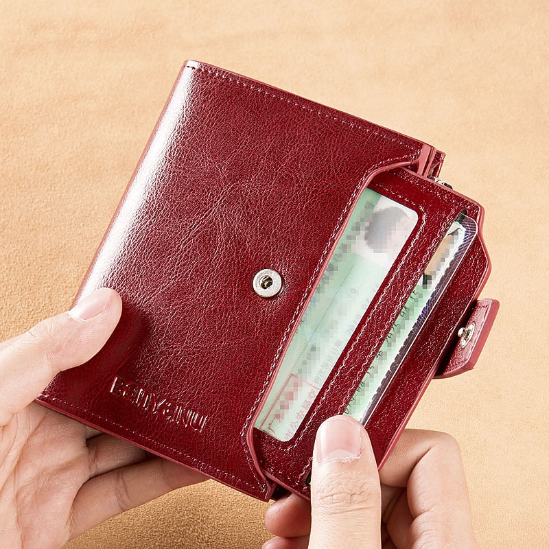 RFID Men Leather Wallet Vintage Luxury Short Slim Male Purses Money Clip Credit3