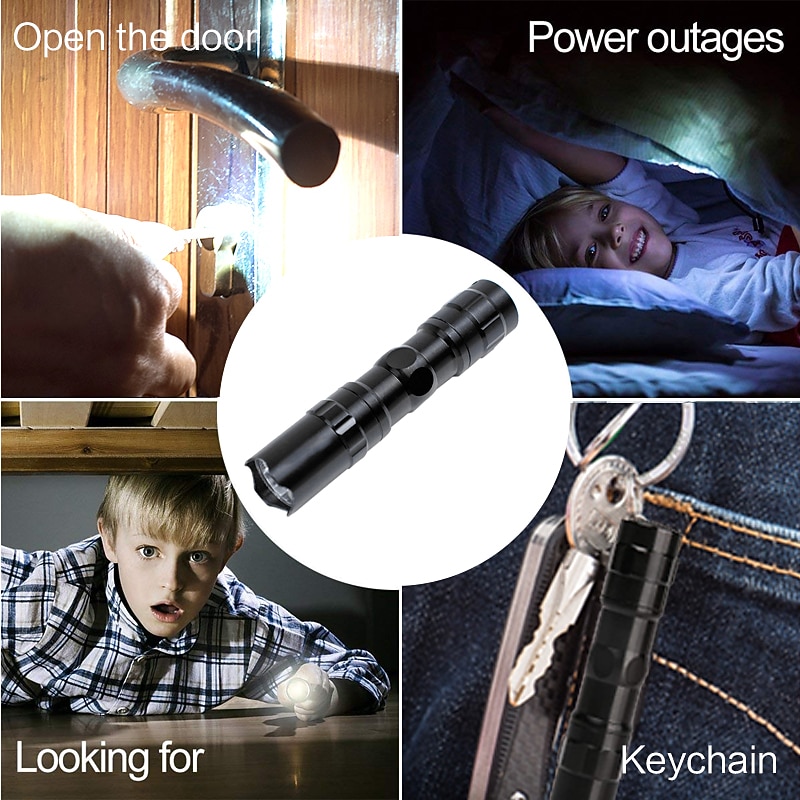LED Mini Flashlight Portable Waterproof Ultra Bright Flashlight AA Battery Portable Torch For Camping Hiking fishing2