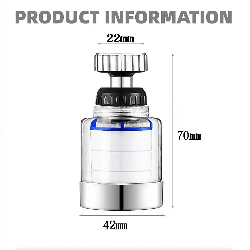 Faucet Water Filter for Bathroom Kitchen Sink Skin Face Wash, Faucet Filter Replacement Shower Head For Hard Water, Filtration Remove Chlorine Fluoride Heavy Metals4