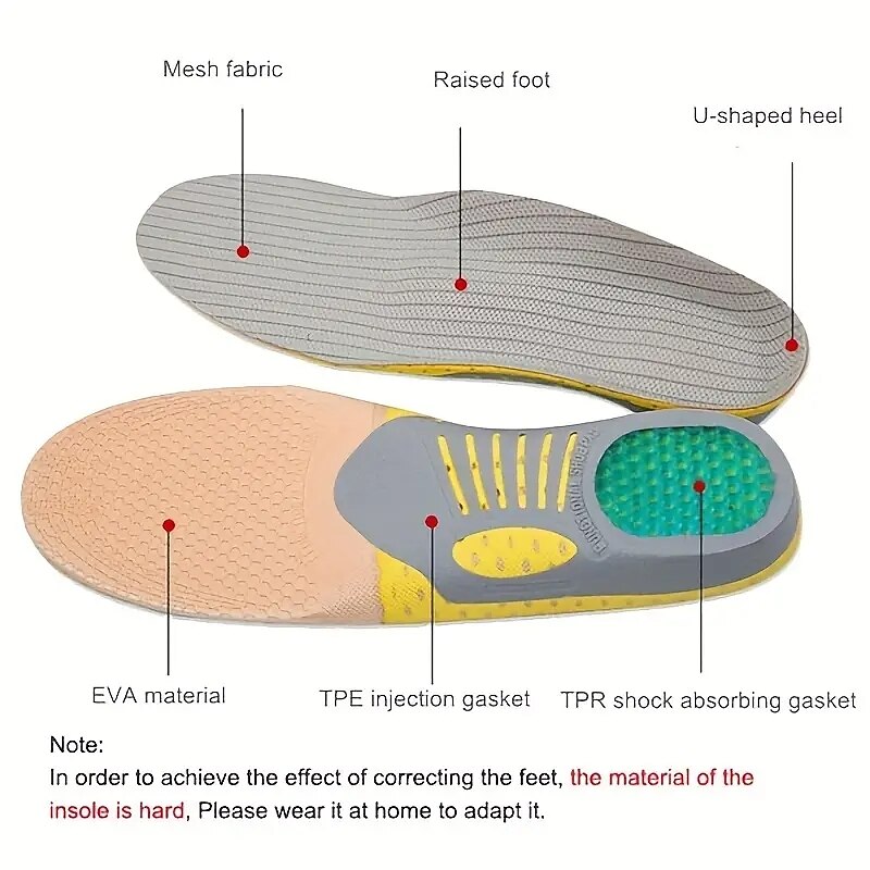 Hard But Helpful 1pair EVA TPE Orthotics Insoles For Flat Feet Arch Support Correction Foot Care For Orthopedic Insoles Shoes Inserts4