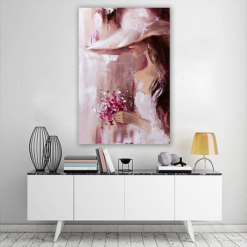 Oil Painting Handmade Hand Painted Wall Art Abstract People by Knife Canvas Painting Home Decoration Decor Stretched Frame Ready to Hang4