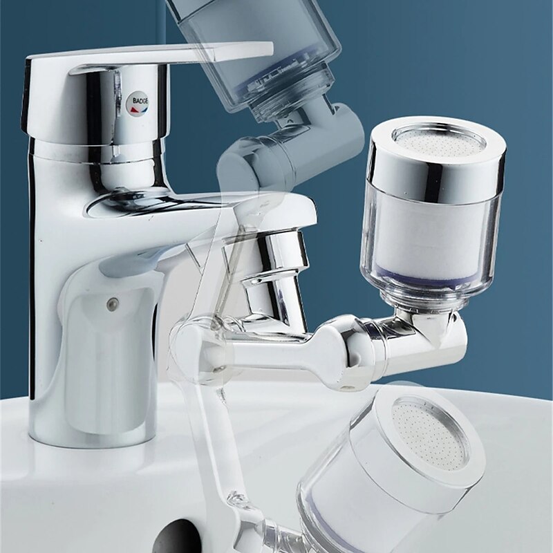 2 Modes 1080 Degree Faucet Extender, Universal Mechanical Arm Faucet Aerator Splash Kitchen Tap Filter Nozzle Bubbler Bathroom Kitchen Washroom Faucet Aerator Attachment4