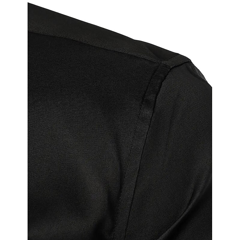 Men's Shirt Dress Shirt Button Down Shirt Plain Wedding Office & Career Black Long Sleeve Turndown Spring &  Fall Clothing Apparel Basic3