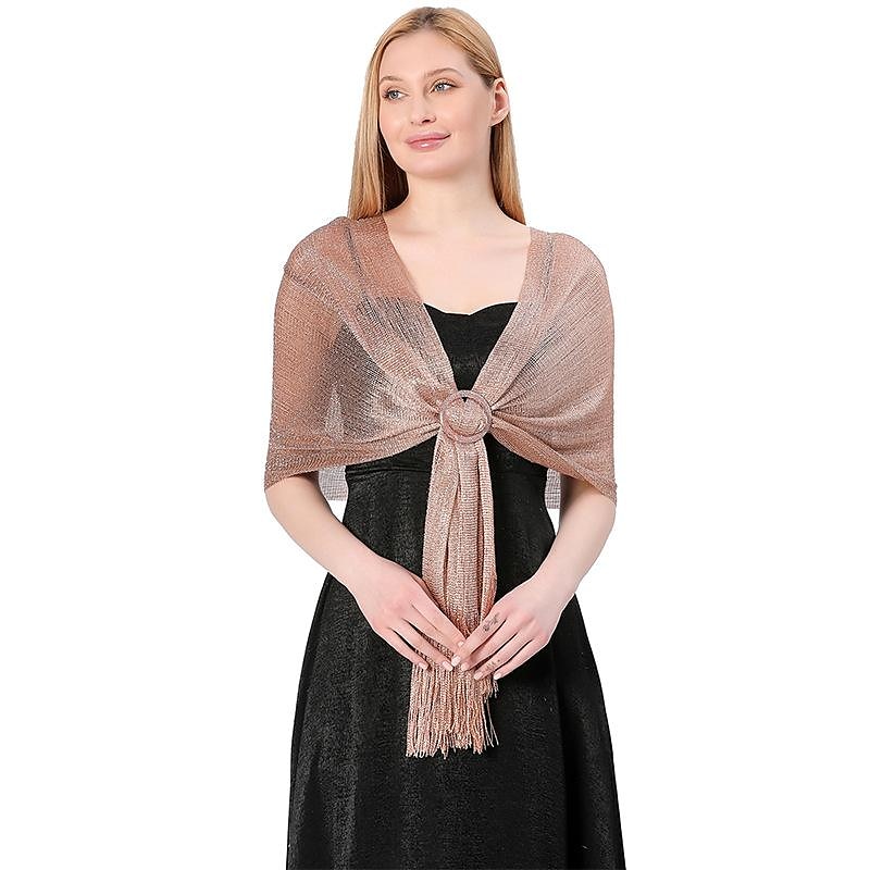 Women's Shrug Elegant Shrugs Vintage Style Solid Color Open Front Half Sleeve Knit Formal Party Work Silver Light Pink Summer Spring 7