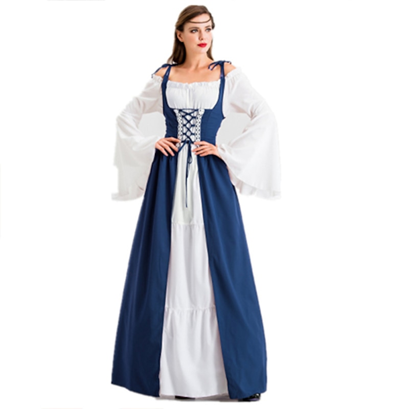 Retro Vintage Medieval Renaissance Dress OverDress Lady Viking Elven Fancy Dress Women's Celtic Fantasy Vacation Masquerade Casual Daily Adults' Dress4