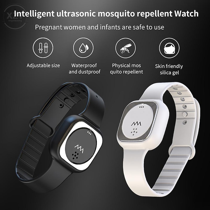 Ultrasonic Anti-Mosquito Bracelet – Wearable Slim Bracelet Outdoor Use3