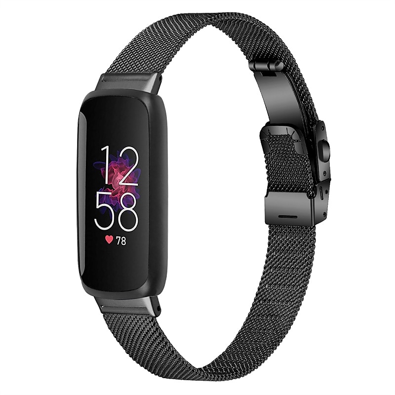 Smart Watch Band Compatible with Fitbit Inspire 3 Inspire 2 / Inspire HR / Inspire Stainless Steel Smartwatch Strap Adjustable Mesh Women Men Milanese Loop Replacement  Wristband2