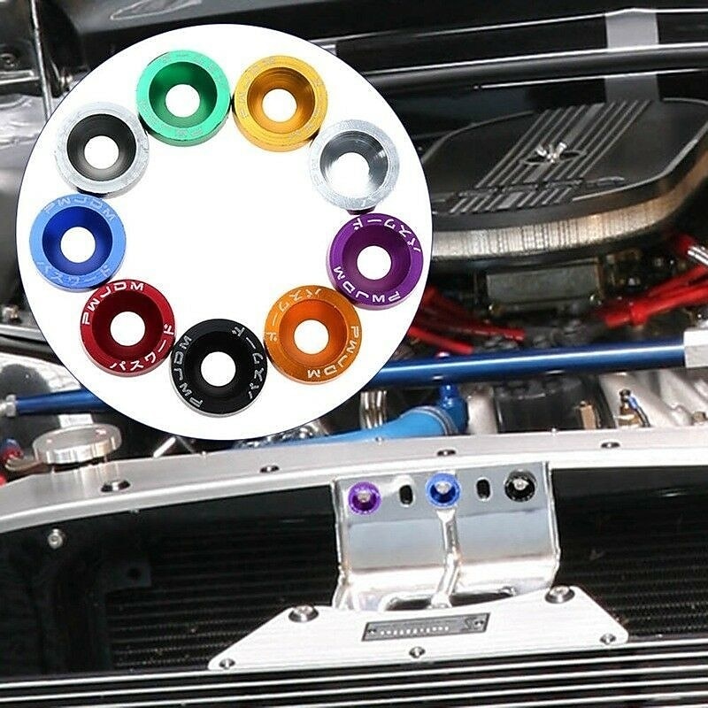 10pcs Aluminum M6 X 20 Car Styling Modification Fender Washer License Plate Bolts Car Decoration2