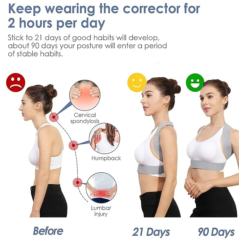 Posture Corrector Adjustable Back Posture Correction Strap For Humpback Correction (Order A Size Up)4