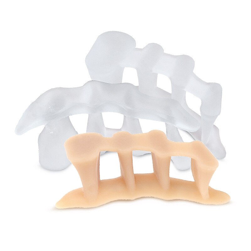 Silicone Thong Sandal Toe Flip Big Toe Spreader Cushion Bunion Pads Hard Silicone Toe Finger Separator 3 Hole Hallux Valgus Orthopedic Spacers Bunion Overlapping Hammer Foot Corrector4