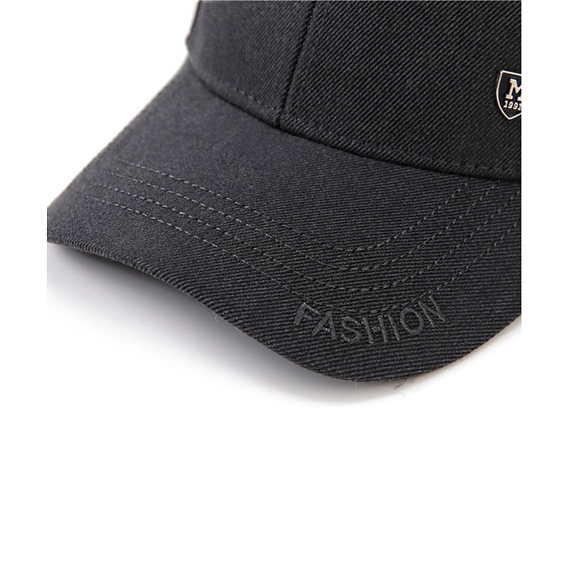 Men's Baseball Cap Trucker Hat Black Deep Blue Cotton Travel Beach Outdoor Vacation Plain Adjustable Sunscreen Breathable Fashion4