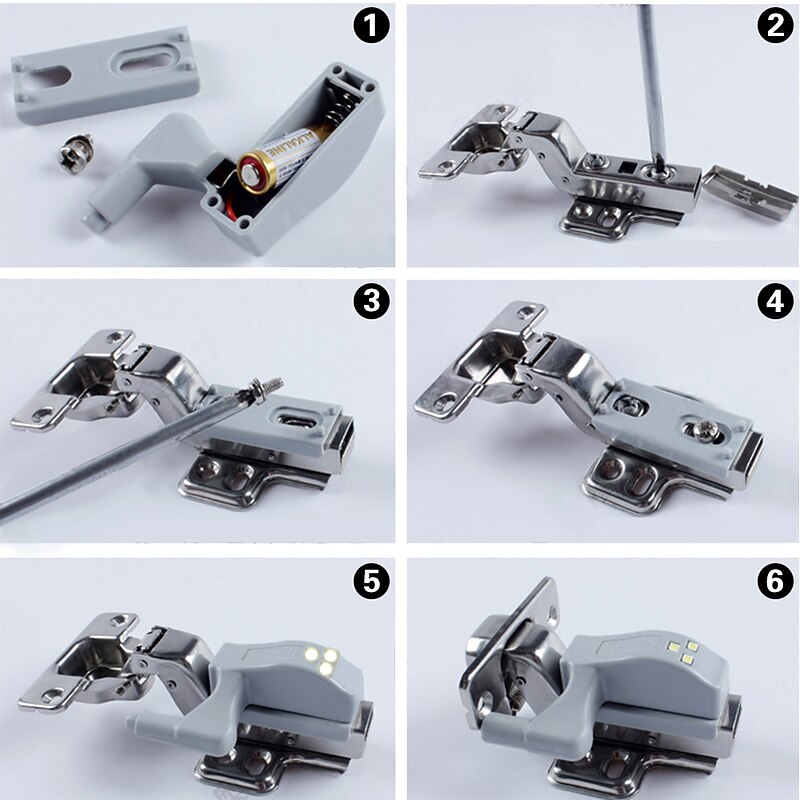 LED Inner Hinge Lamp Under Cabinet Lights Universal Wardrobe Cupboard Sensor Lights for Bedroom Kitchen Closet Night Lamp2