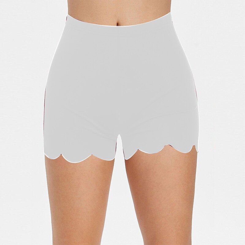 Women's Slim Shorts Fashion Short Plain Tummy Control Butt Lift Comfort High Elasticity Casual Daily Black White Beige Skinny2