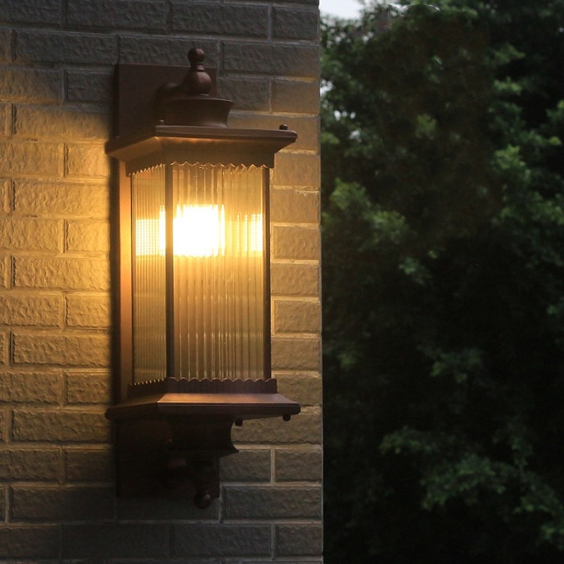 Outdoor Light Fixtures Wall Mount Aluminium Waterproof IP65 Exterior Wall Lantern30W Anti-Rust Outside Black Wall Sconce Porch Lights for House Garage, Doorway Warm White 85-265V