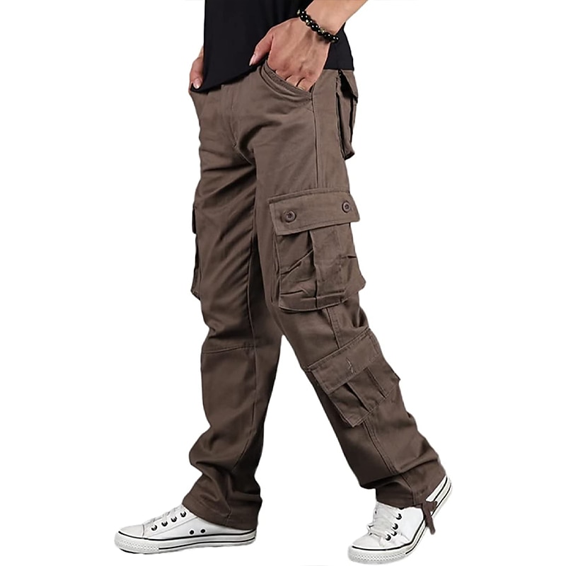 Men's Cargo Pants Cargo Trousers Tactical Pants Trousers Baggy Straight Leg 8 Pocket Camouflage Comfort Wearable Casual Daily Streetwear 100% Cotton Stylish Classic Style ArmyGreen Army Yellow3