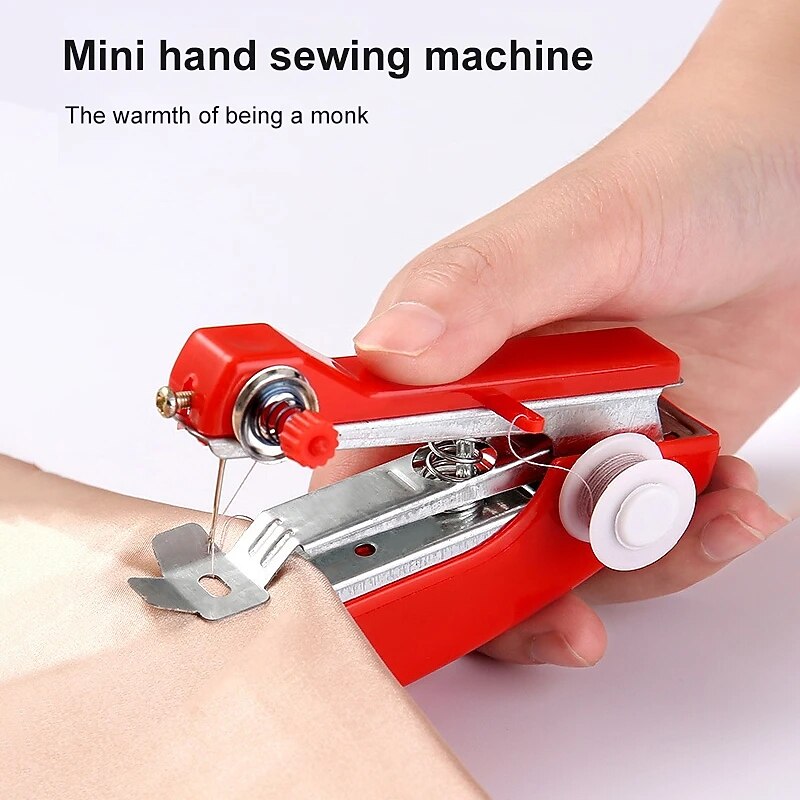 Mini Sewing Machines Needlework Cordless Hand-Held Clothes Useful Portable Sewing Machines DIY Apparel Sewing Fabric Tool3