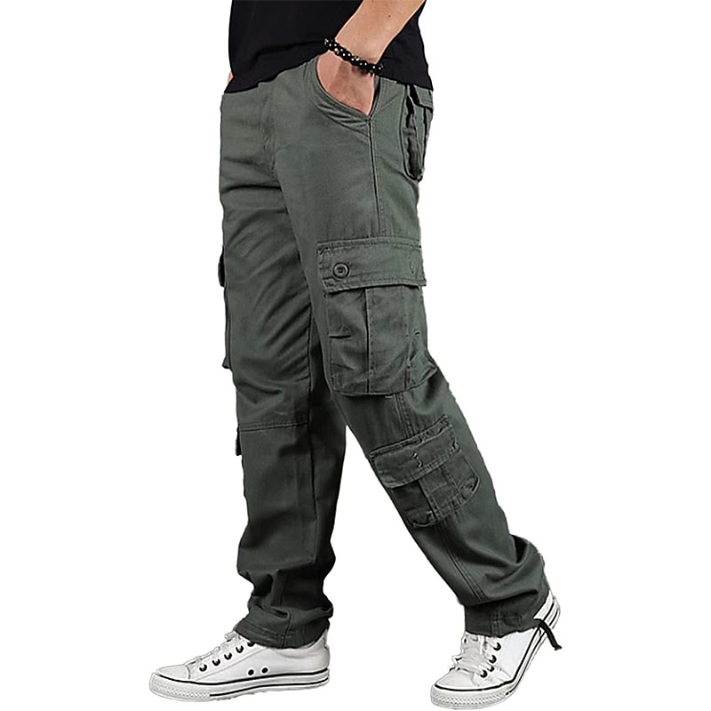 Men's Cargo Pants Cargo Trousers Tactical Pants Trousers Baggy Straight Leg 8 Pocket Camouflage Comfort Wearable Casual Daily Streetwear 100% Cotton Stylish Classic Style ArmyGreen Army Yellow4