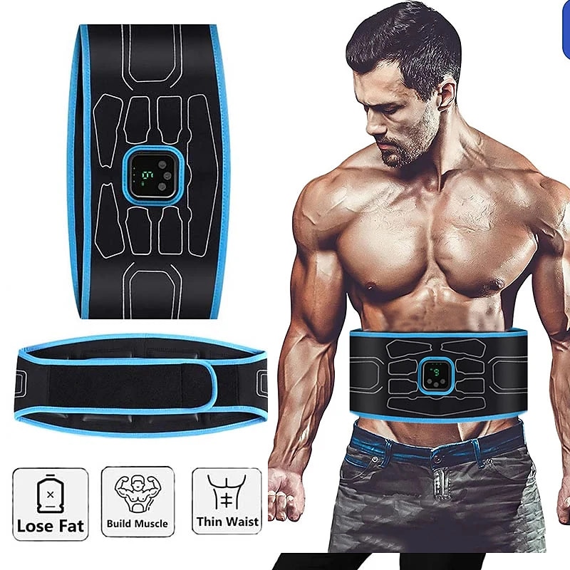 EMS Muscle Stimulator Abdominal Body Slimming Belt Electric Smart ABS Trainer Arm Leg Waist Weight Loss Fitness Vibration Belt