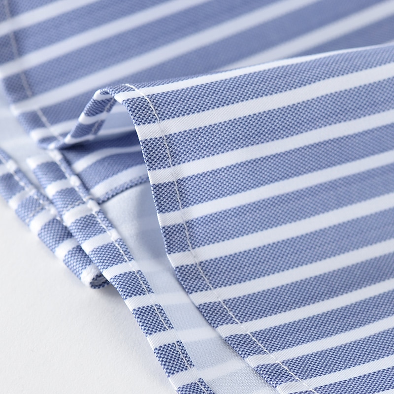 Men's Dress Shirt Non Iron Shirt Stripe Wedding Vacation Black Light Green Red Royal Blue Long Sleeve Turndown All Seasons Clothing Apparel Button-Down4