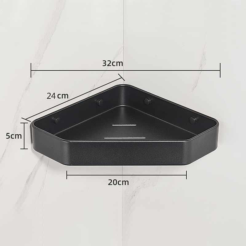 Shower Caddy 2pcs Shower Shelf Adhesive Shower Rack Corner Shower Shelves No Drilling Wall Mounted Space Aluminum for Bathroom2