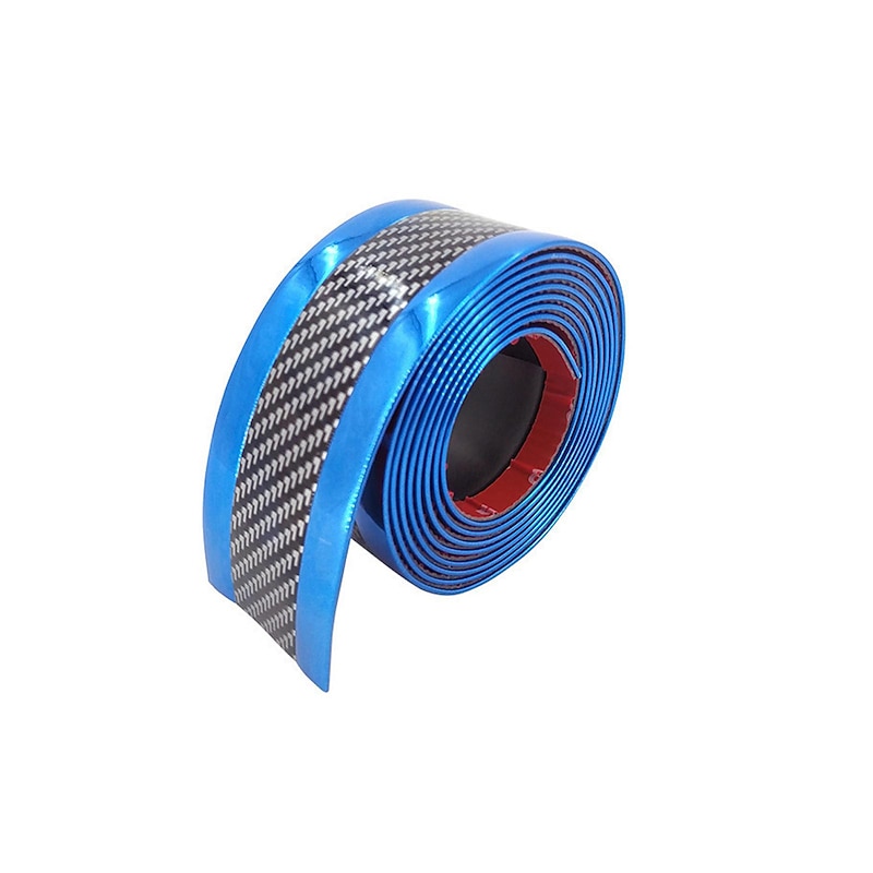 3Pcs Car Threshold Anti-stepping/Scratching Door Decor Bump Sticker Blue 1 Meter4