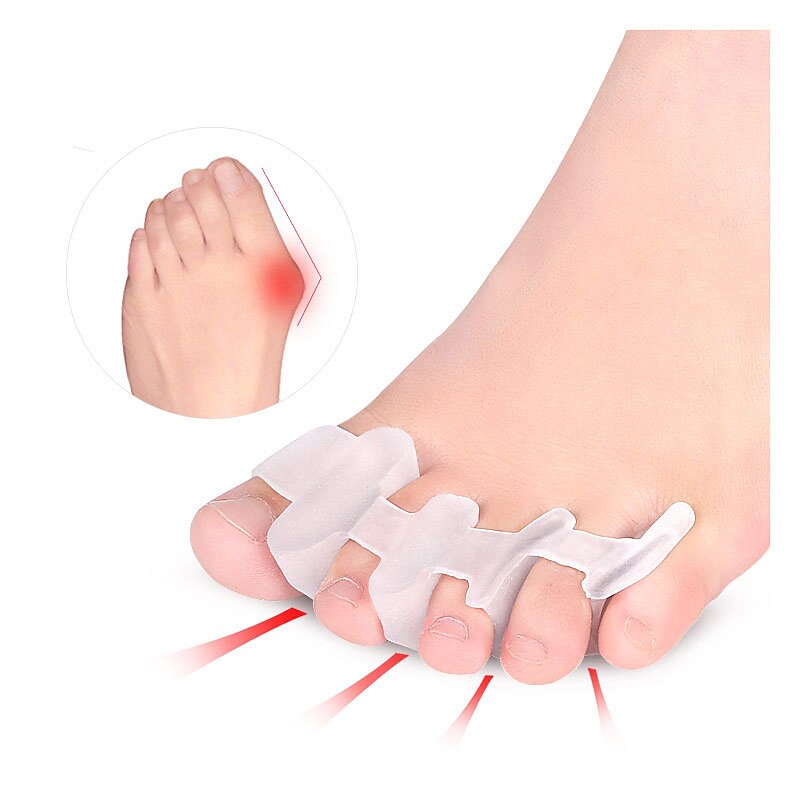 Silicone Thong Sandal Toe Flip Big Toe Spreader Cushion Bunion Pads Hard Silicone Toe Finger Separator 4 Hole Hallux Valgus Orthopedic Spacers Bunion Overlapping Hammer Foot Corrector2