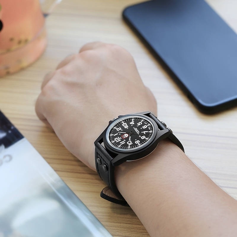 Sport Military Watches Fashion Casual Analog Quartz Watch Leather Analog Men Luxury Wristwatch Quartz Watch for Men's Men Analog Quartz Casual Classic Wristwatch3