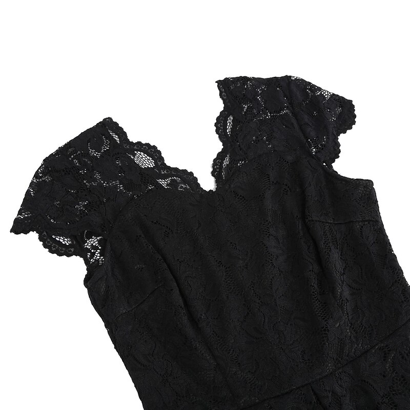 Retro Vintage 1950s Cocktail Dress Dress Party Costume Flare Dress Lace Fancy Dress Women's Party / Evening Bachelorette Party Adults' Dress Homecoming Dresses4