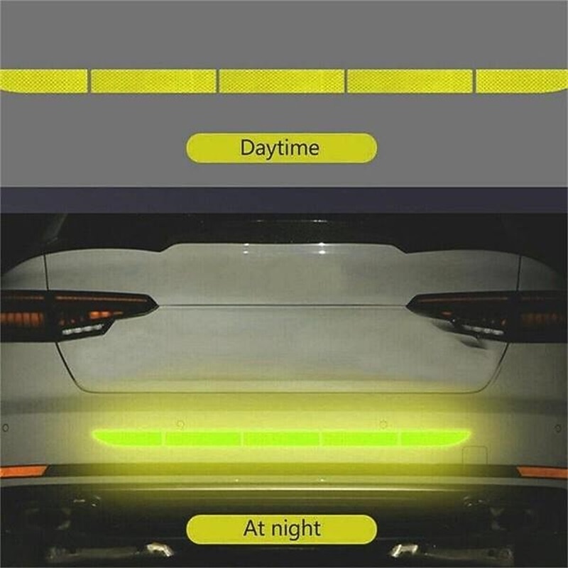 5pcs/set Car Reflective Stickers Waterproof Car Warning Sticker Reflective Tape Car Decals Stickers Car Trunk Body Auto Accessories4