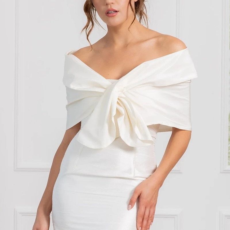 Shawls Women's Wrap Pure Elegant Sleeveless Imitation Silk Wedding Wraps With Pure Color For Party Spring & Summer dress to impress3