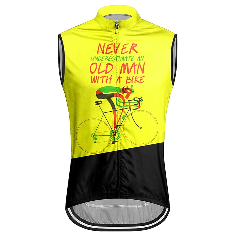 Men's Cycling Vest Cycling Jersey Graphic Letter & Number Funny Sleeveless Bike Vest / Gilet Top with 3 Rear Pockets Mountain Bike MTB Road Bike Cycling Quick Dry Back Pocket Moisture Wicking2