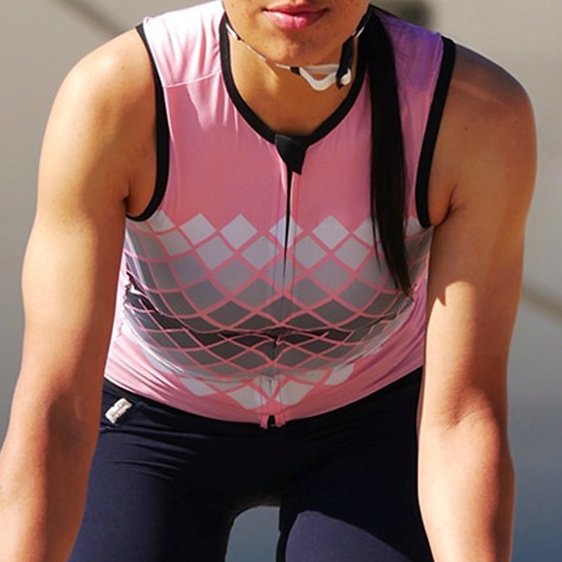 Women's Cycling Vest Cycling Jersey Gradient Sleeveless Bike Vest / Gilet Jersey Top with 3 Rear Pockets Mountain Bike MTB Road Bike Cycling Quick Dry Back Pocket Moisture Wicking Breathable Sports3