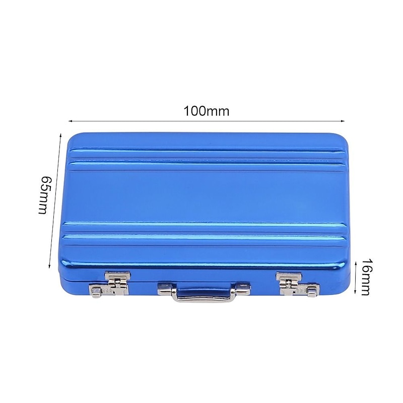 Lock Box Modeling Suitcase Aluminum Metal Business Card Holder Card Case4